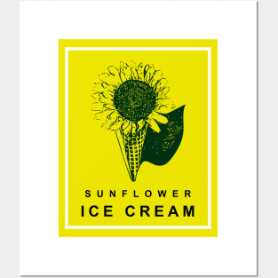 sunflower ice cream Posters and Art